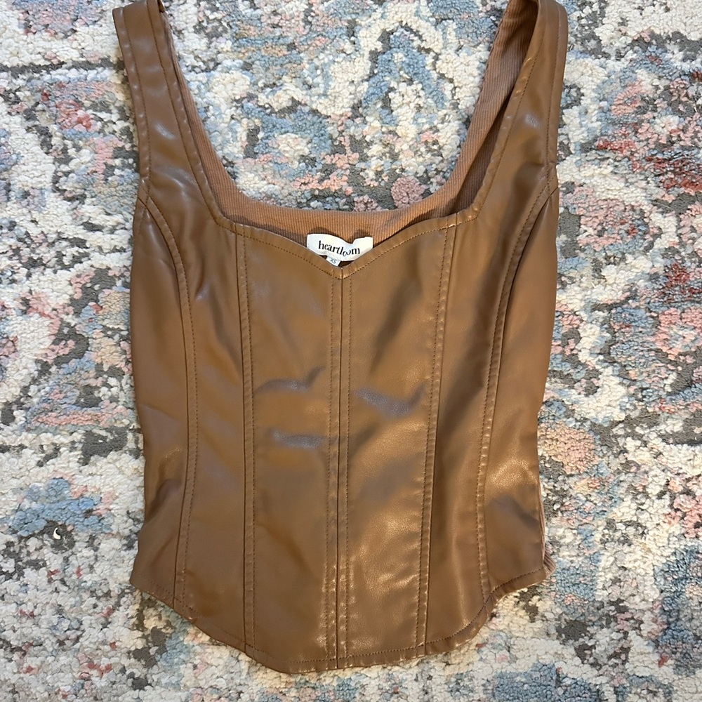 Heartloom Brown Corset Top